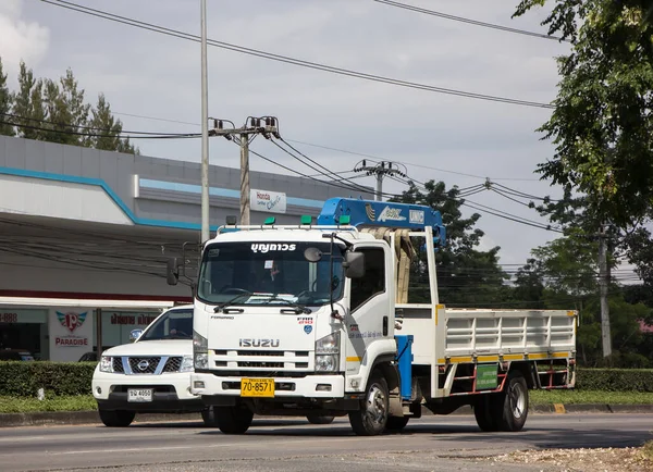 Chiangmai Thailand November 2021 Private Isuzu Crane Truck Road 1001 — Stock Photo, Image