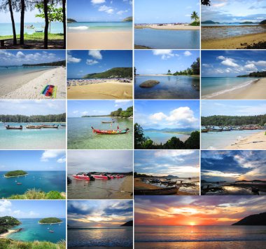 Tayland, Phuket Adası Deniz manzarası koleksiyonu.