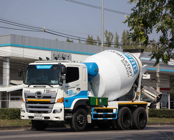 泰国清迈 2021年12月24日 Cpac混凝土公司的混凝土卡车 照片来源 Thailand Chiangmai市中心约8公里处的121号公路 — 图库照片