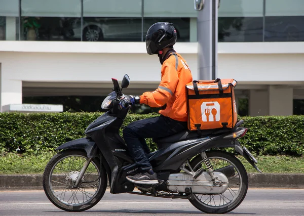 Chiangmai Thailand April 2022 Delivery Service Man Ride Motercycle Shopee — Foto de Stock