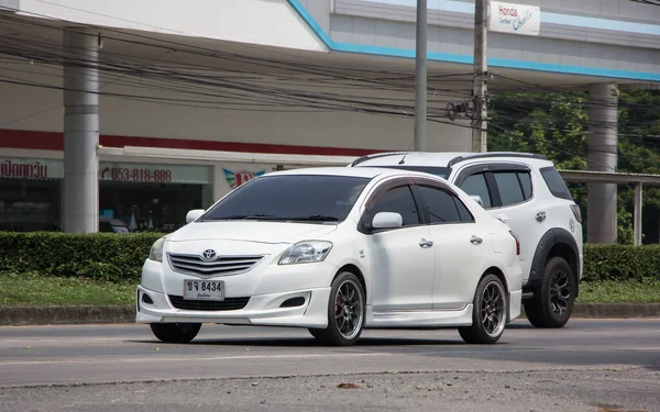 Chiangmai Thailand April 2022 Privat Sedan Bil Toyota Vios Väg — Stockfoto