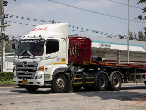 Chiangmai Thailand April 2022 Trailer Container Cargo Truck Krl Transport — Fotografia de Stock