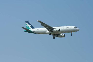Chiangmai, Thailand November 19 2010:  9V-SLG Airbus A320-200 of Silkair. Landing to Chiangmai airport from Singapore.