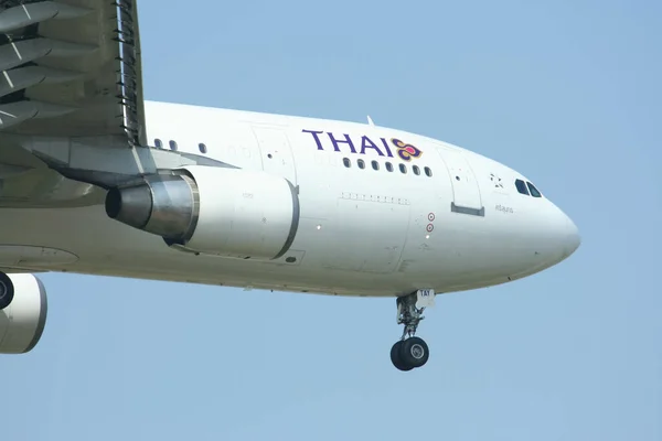 Chiangmai Thailand November 2010 Tay Airbus A300 600 Thaiairway Landing — Fotografia de Stock