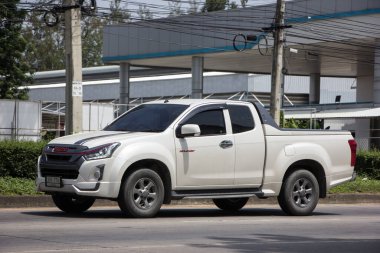 Chiangmai, Thailand -  June  13 2022: Private Isuzu Dmax Pickup Truck. On road no.1001 8 km from Chiangmai city.