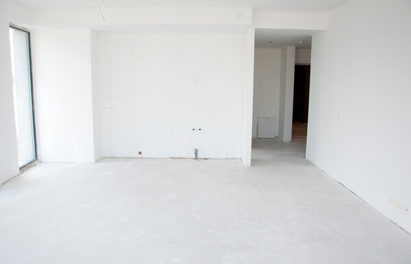 White apartment Interior , not ready yet