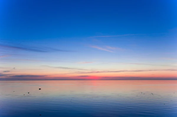 Tramonto su un mare baltico — Foto Stock