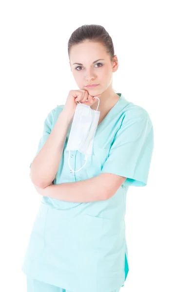 Portrait of a young doctor with mask — Stock Photo, Image