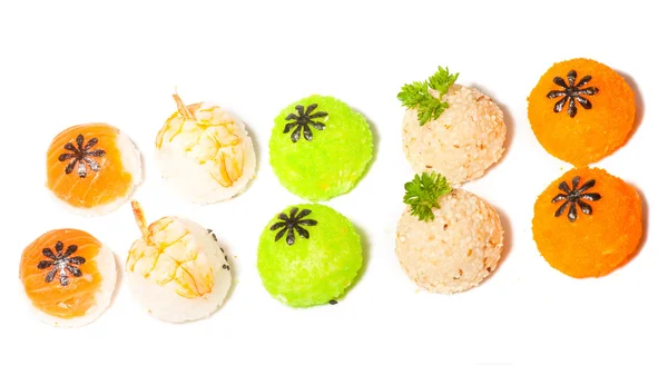 New sushi balls with flowers of nori — Stock Photo, Image