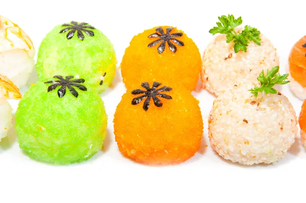 New sushi balls with flowers of nori — Stock Photo, Image