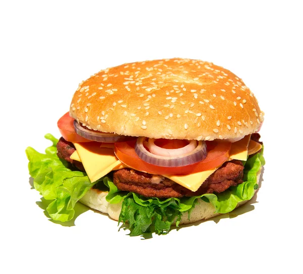 Tasty and appetizing hamburger — Stock Photo, Image