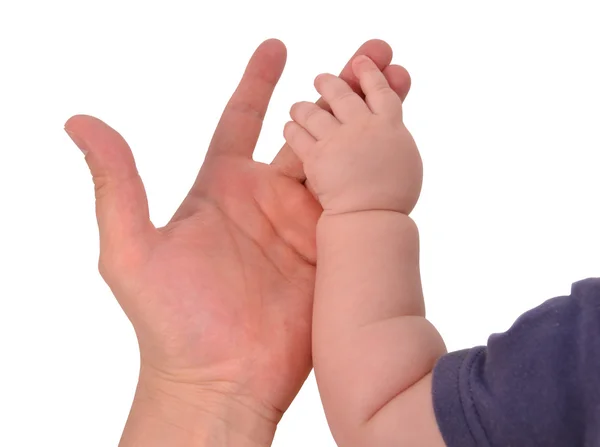父亲和婴儿的手 — 图库照片