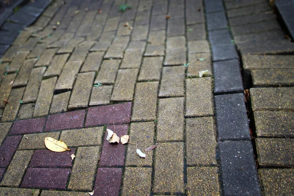 Hintergrund Der Steinboden Textur Pflastersteine Die Straße Ist Mit Fliesen — Stockfoto