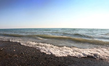Beach Soçi'Karadeniz kıyısında. Rusya