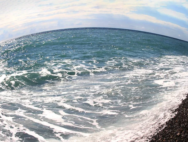 Stranden Vid Svarta Havets Kust Sotji Ryssland — Stockfoto