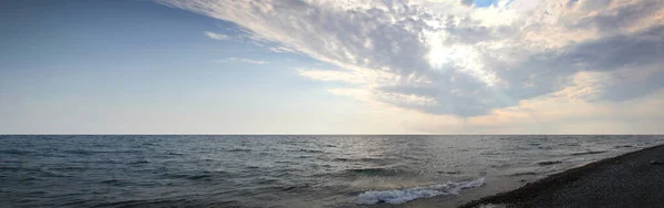 Plage Sur Côte Mer Noire Sotchi Russie — Photo