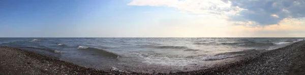 Plage Sur Côte Mer Noire Sotchi Russie — Photo