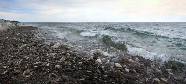 Spiaggia Sulla Costa Del Mar Nero Sochi Russia — Foto Stock