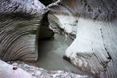 Soçi 'deki kanyonun güzel manzarası, Krasnodar Krai, Rusya. Karadeniz yakınlarındaki Soçi Milli Parkı 'nın doğası..