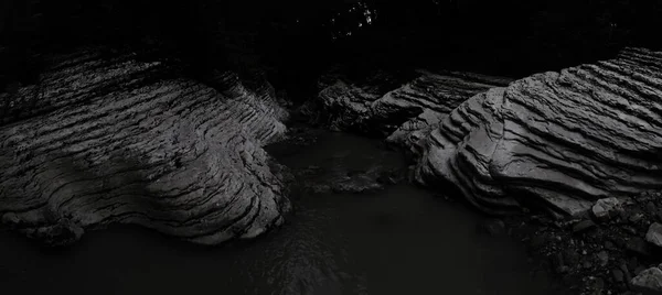 Schöne Aussicht Auf Die Schlucht Sotschi Region Krasnodar Russland Die lizenzfreie Stockbilder