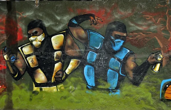 Graffiti di kota — Stok Foto