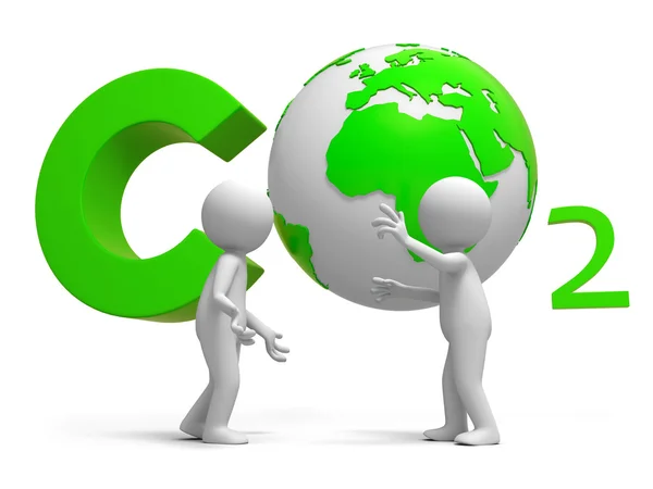 Co2 and earth — Stock Photo, Image