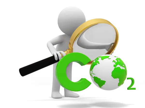 Co2 and earth — Stock Photo, Image