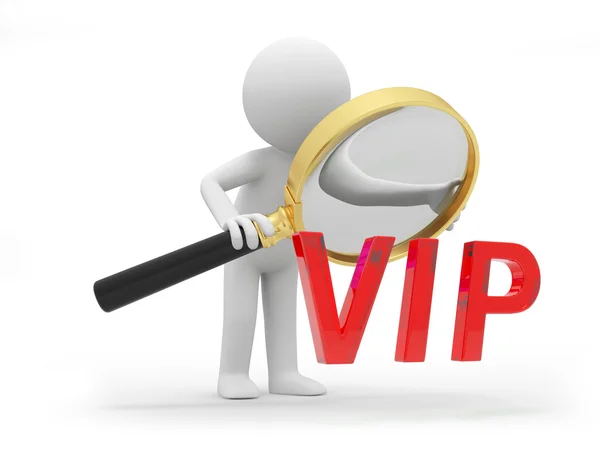 A 3d person checking a VIP symbol — Stock Photo, Image