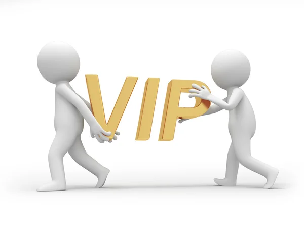 Two raising a VIP symbol — Stock Photo, Image