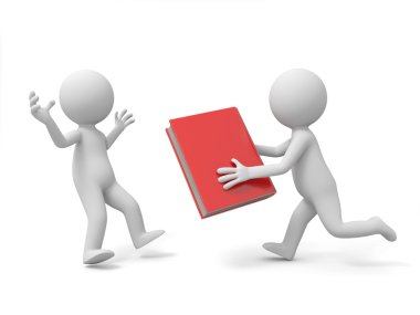 3d biri bir kitap olan başka bir adam tarafından şaşırttı