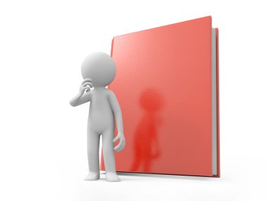 bir kitap için düşünme 3d erkek