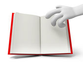 3d rukou s otevřenou knihu