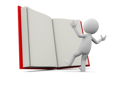 3d kişi tarafından açık bir kitap şaşırttı