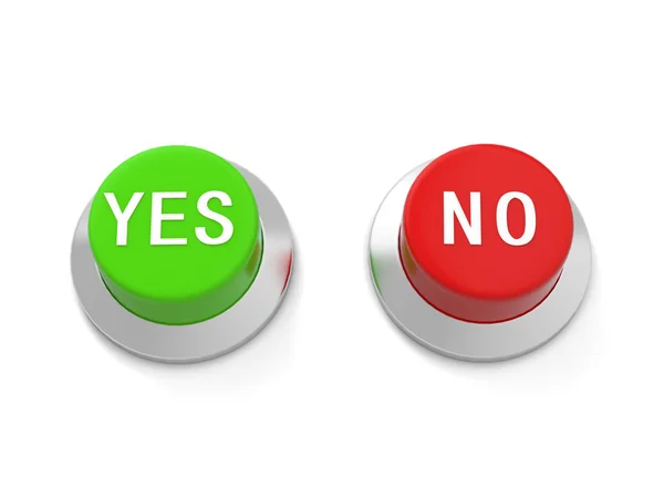 Yes&no button — Stock Photo, Image