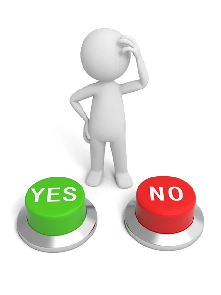Sim & não botão — Fotografia de Stock
