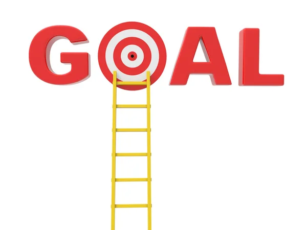 Ladder and goal — Stock Photo, Image