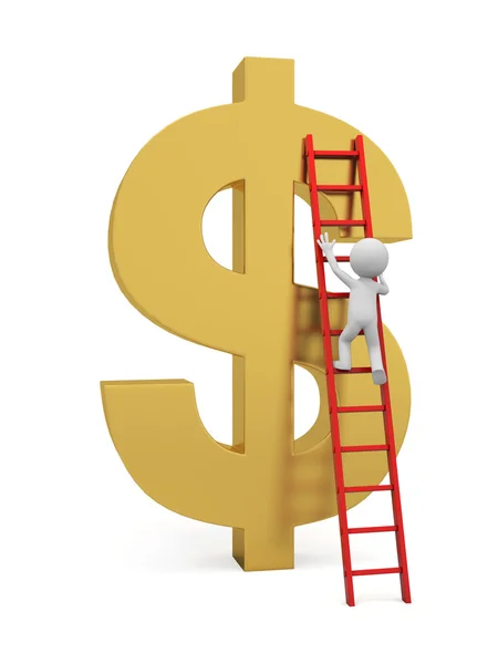 Man with ladder — Stock Photo, Image