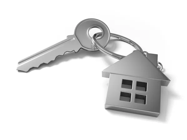 Nyckel med hus — Stockfoto