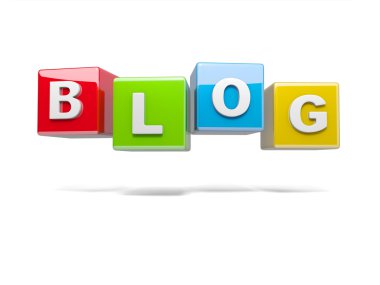 kırmızı, blog küp üzerinde yazıt