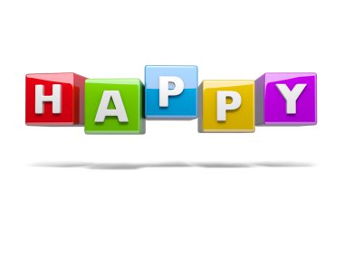 kırmızı, mutlu küp üzerinde yazıt