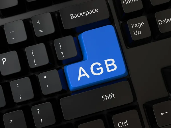 Tangentbord med en word-agb — Stockfoto