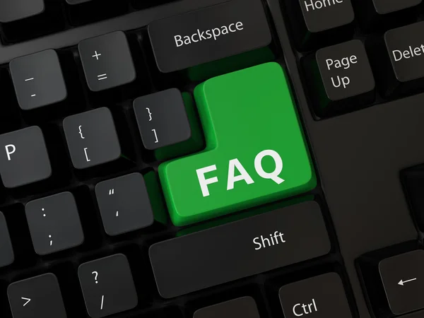 Keyboard with a word faq — Stock Photo, Image