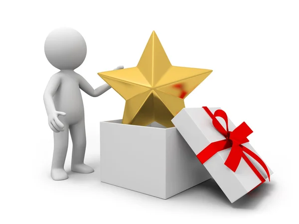 Gold star — Stock Photo, Image