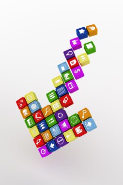 tablet ve akıllı telefon apps yapılmış ok