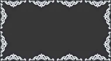 çerçeve şeklinde desen. rozet, alçıtaşı