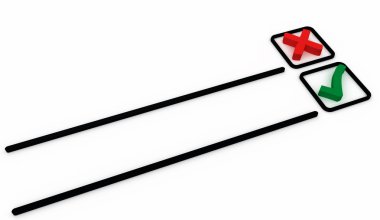 haçlar ve oy için seçim listesinde bir kene