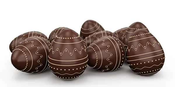 Chocolate candy easter eggs — Stock Photo, Image
