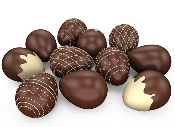 Σοκολάτα καραμέλα Πασχαλινά αυγά — Φωτογραφία Αρχείου
