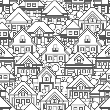 Soyut, dikişsiz evler deseni