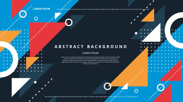 Abstract Flat Geometric Shapes Background — Stock Vector